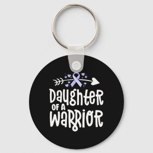 Daughter Of A Warrior Periwinkle Stomach Cancer Key Ring