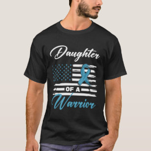 Daughter Of A Warrior Usa Flag Prostate Cancer Awa T-Shirt