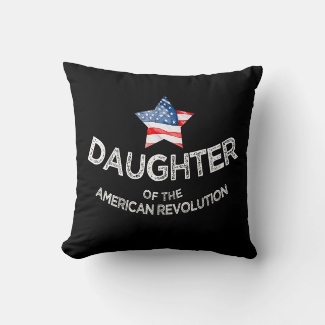 Daughter of the American Revolution DAR Star  Cushion (Front)