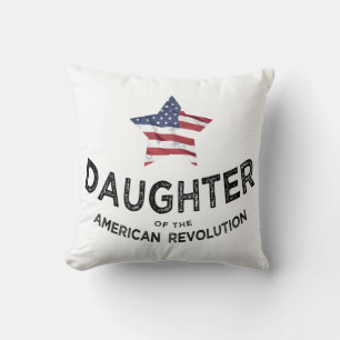Daughter of the American Revolution DAR Star large Cushion
