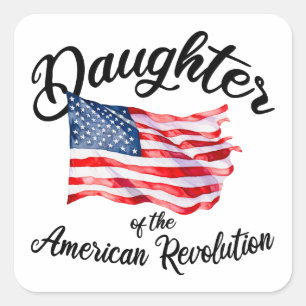 Daughter of the American Revolution DAR US History Square Sticker