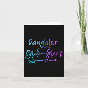 Daughter Of The Bride And Groom Matching Wedding Card
