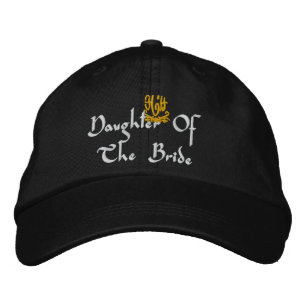 Daughter Of The Bride Wedding I Brown Embroidered Hat