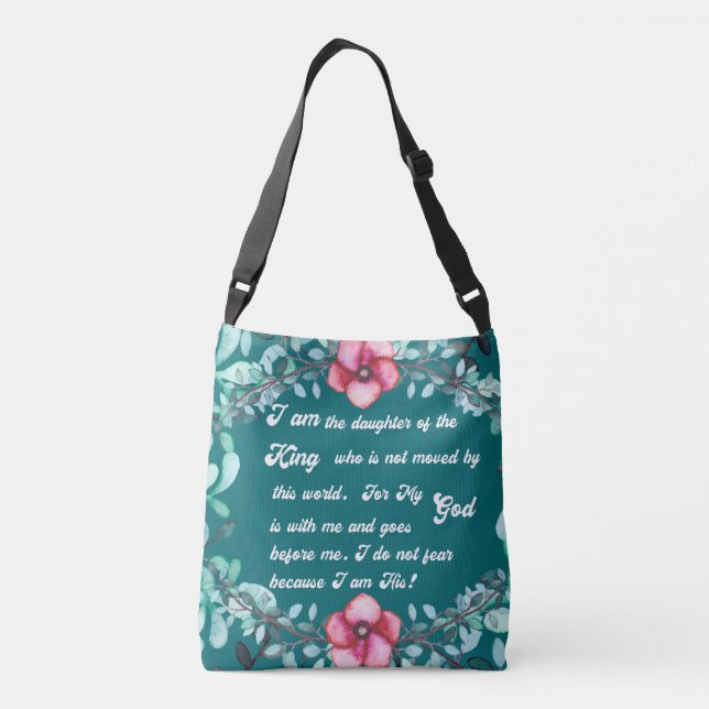 Daughter Of The King Christian Inspirational Crossbody Bag (Back)