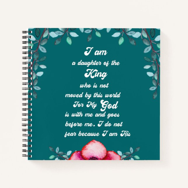 Daughter Of The King Christian Inspirational Notebook (Front)