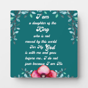 Daughter Of The King Christian Inspirational Plaque