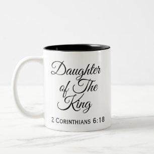 Daughter Of The King Christian Inspirational Two-Tone Coffee Mug