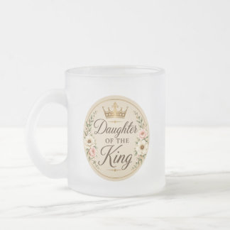 Daughter of the King Frosted Glass Coffee Mug