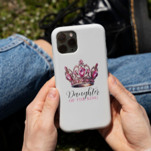 Daughter of the King Watercolor Crown iPhone case