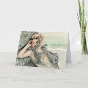 Daughter of the ocean mermaid greeting card