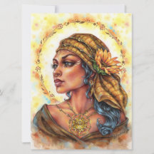 Daughter Of The Sun Art Card Enchantress Golden