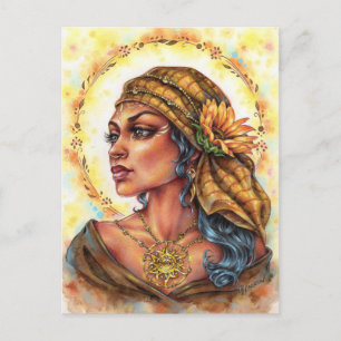 Daughter Of The Sun Postcard Enchantress Golden