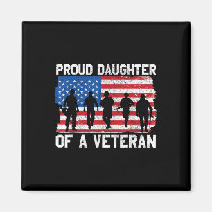 Daughter Of Veteran Memorial Day Us Patriotic Desi Magnet