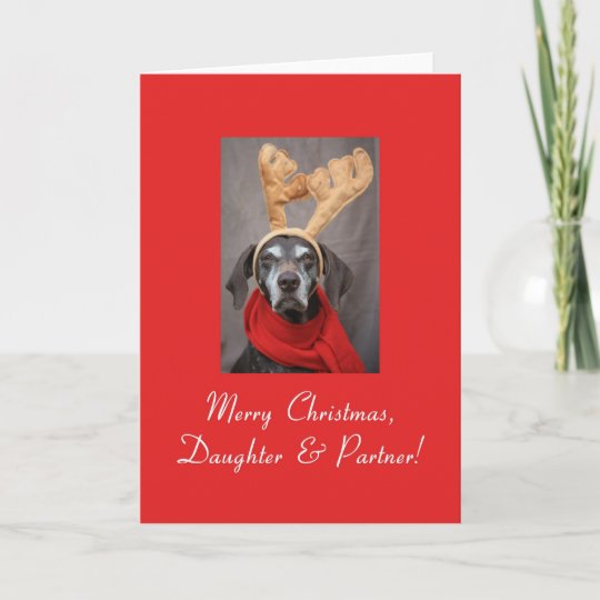 Daughter &amp; Partner Christmas Card | Zazzle.co.uk