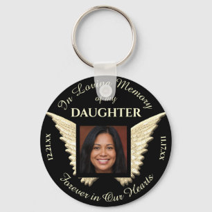 Daughter Photo Memorial Keychain