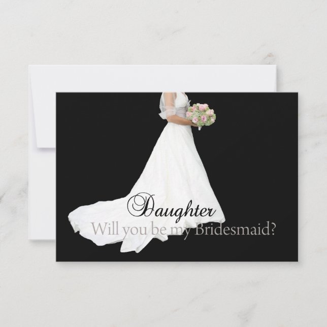 Daughter Please be Bridesmaid Invitation (Front)