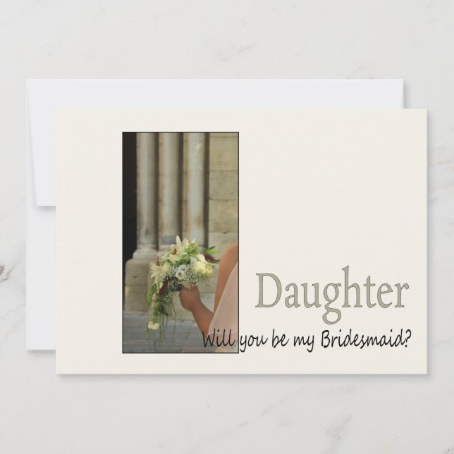 Daughter Please be Bridesmaid Invitation (Front)