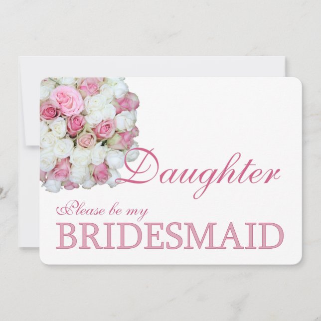 Daughter Please be Bridesmaid Invitation (Front)