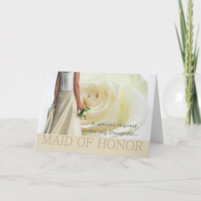 Daughter, Please be my Maid of Honour? Invitation (Front)
