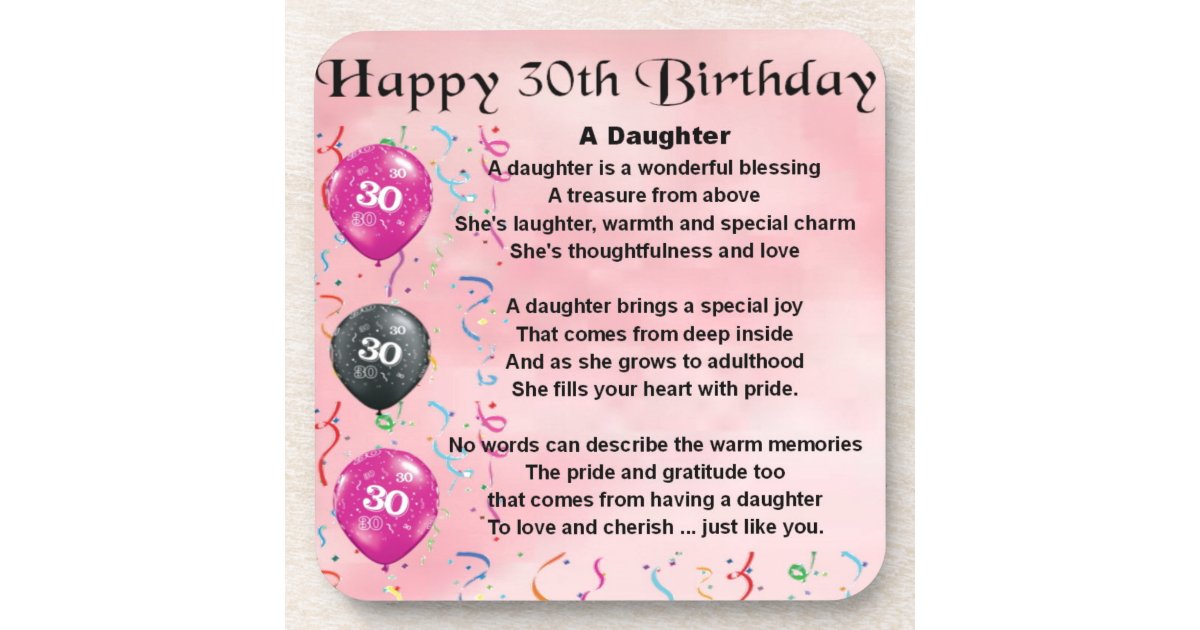 daughter-poem-30th-birthday-coaster-zazzle