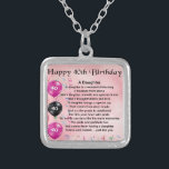 Daughter Poem  40th Birthday Silver Plated Necklace<br><div class="desc">A great gift for daughter on her 40th birthday</div>