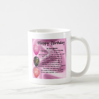 daughter poem  happy birthday coffee mug