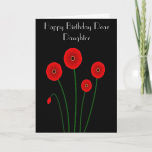 DAUGHTER POPPY GREETING CARD