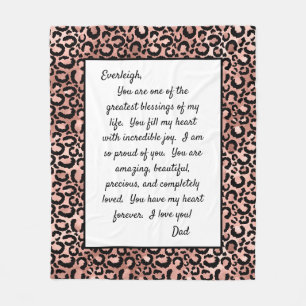 Daughter Proud of You Fleece Blanket