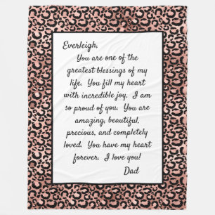 Daughter Proud of You Fleece Blanket