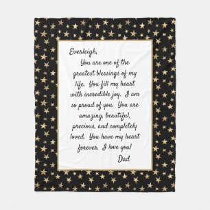 Daughter Proud of You Fleece Blanket