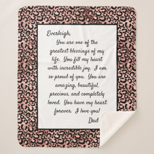 Daughter Proud of You Sherpa Blanket