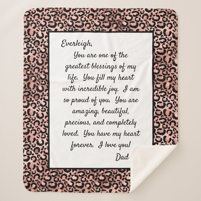 Daughter Proud of You Sherpa Blanket (Front)