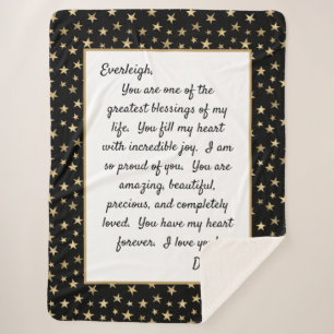 Daughter Proud of You Sherpa Blanket
