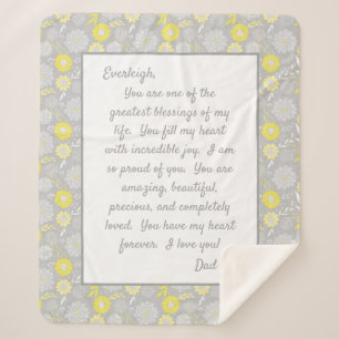 Daughter Proud of You Sherpa Blanket