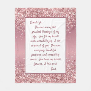 Daughter Proud of Youou Fleece Blanket