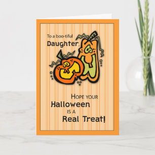 Daughter Pumpkins Halloween Card