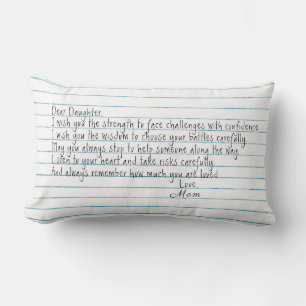 Daughter Quote On Notebook Paper  Lumbar Cushion