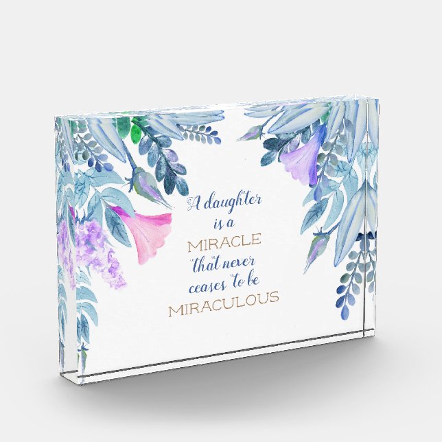 Daughter Quote Photo Block (Left)