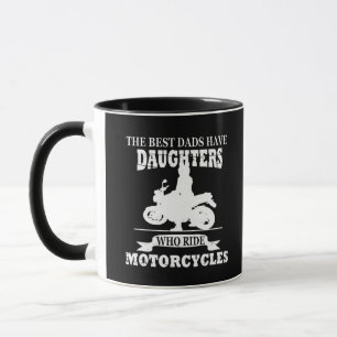 Daughter ride motorcycle funny fathers day mug