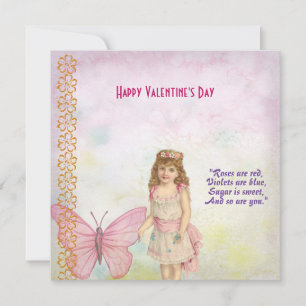 Daughter Rustic Butterfly Flora Vintage Valentine