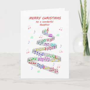 Daughter Sheet Music Christmas Holiday Card