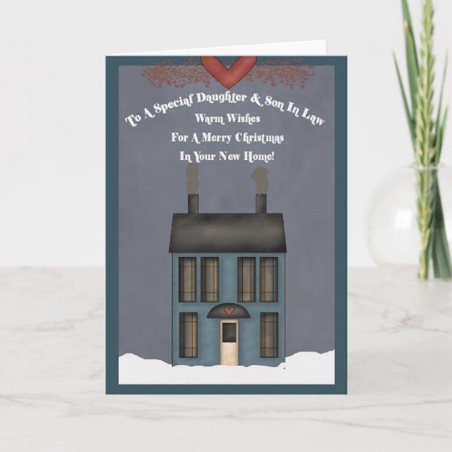 Daughter & Son In Law, 1st Christmas in New Home Holiday Card (Front)