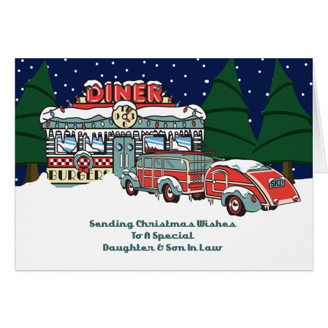 Daughter & Son In Law Retro Diner Christmas (Front Horizontal)