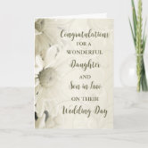 Handmade Personalised Wedding Day Card With Initials - For Son, Daughter, In-Law, Bride (Many Colours)