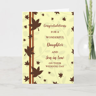 Daughter & Son in Law Wedding Day Congratulations Card