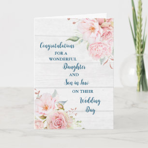 Daughter & Son in Law Wedding Day Congratulations Card