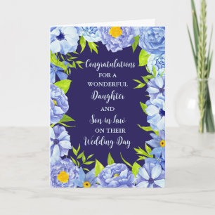 Daughter & Son in Law Wedding Day Congratulations Card