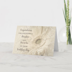 Daughter & Son in Law Wedding Day Congratulations Card
