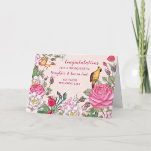 Daughter & Son in Law Wedding Day Congratulations Card