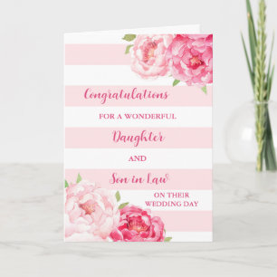 Daughter & Son in Law Wedding Day Congratulations Card